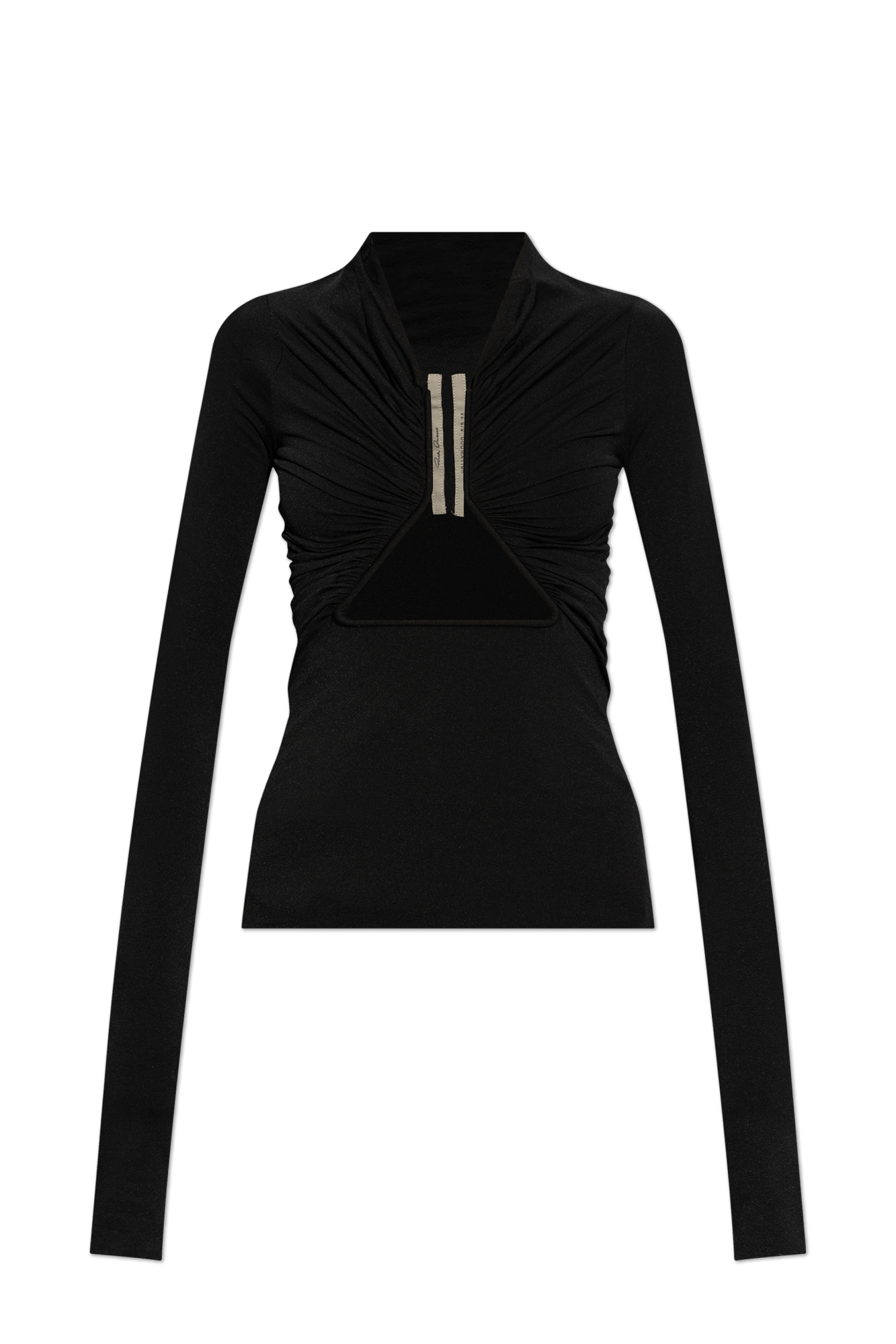Tシャツ・カットソー RICK OWENS Women Tunic Tops RP01E7222JN09 Black Rick Owens Top Prong | Women's Clothing | Vitkac